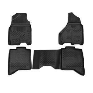 Dodge Ram Floor Mats - Omac - Rubber TPE - Black - 2009-2011